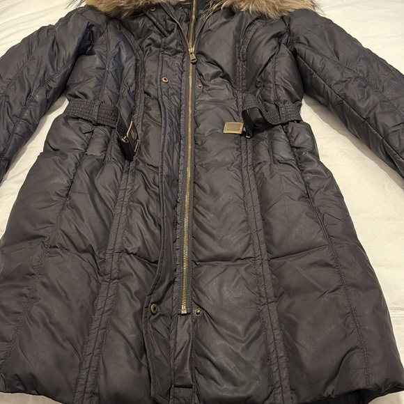 Andrew Marc Women’s Puffer Parka Coat with Real Fur Collar, Size: S - Picture 7 of 11